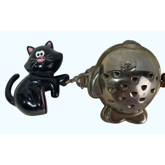 Joie Other - Black Cat & Fish Tea Infuser With Chain - Cute Novelty Tea Accessory For Cat Lov